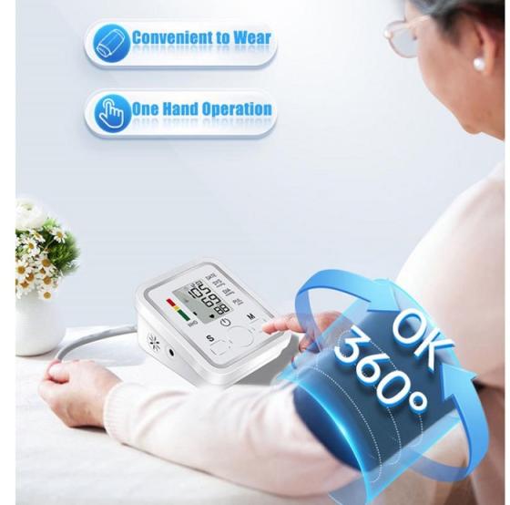 Automatic Upper Arm Blood Pressure Monitor With LCD Digital Display