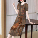 Printed Short Sleeve Dress  B303143 - TUZZUT Qatar Online Shopping