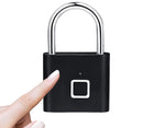 Keyless Smart Fingerprint Padlock - Rechargeable (Black) - TUZZUT Qatar Online Shopping