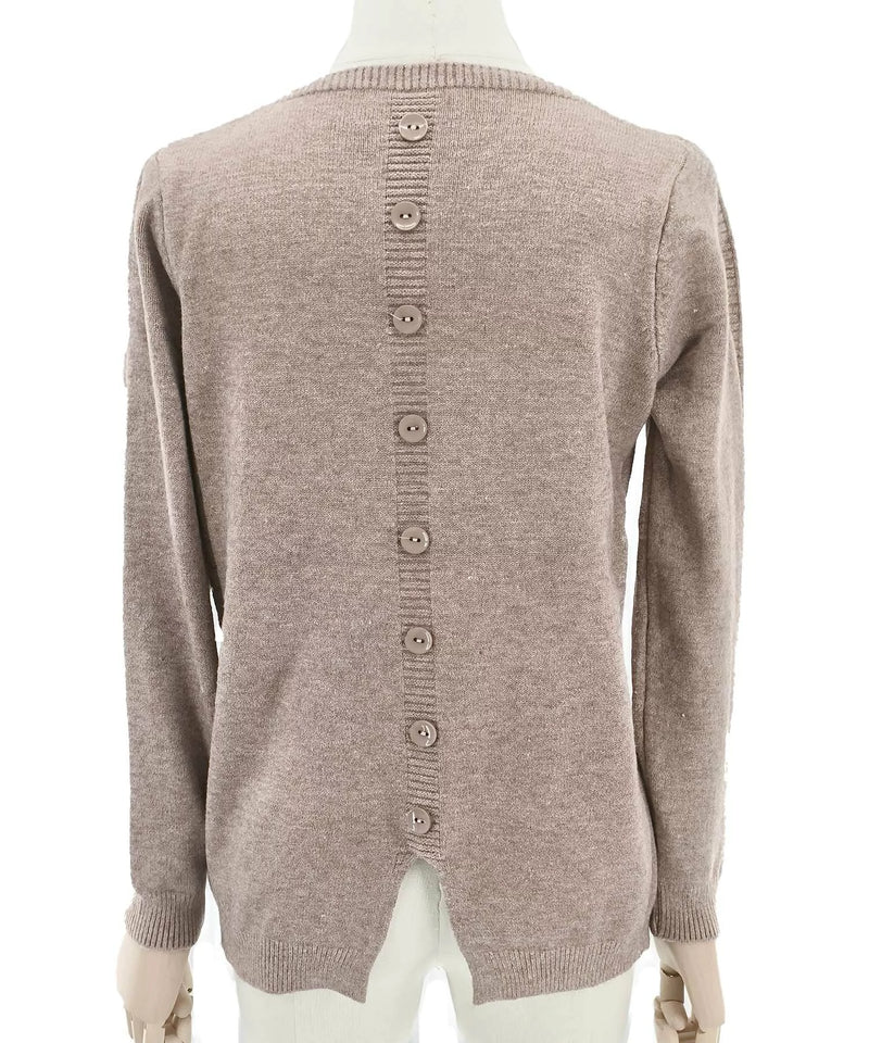 Back Fake Button Knit S4966641 - TUZZUT Qatar Online Shopping