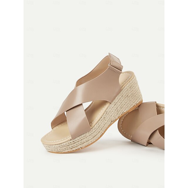 Strappy Platform Wedge Sandals WS321 - TUZZUT Qatar Online Shopping