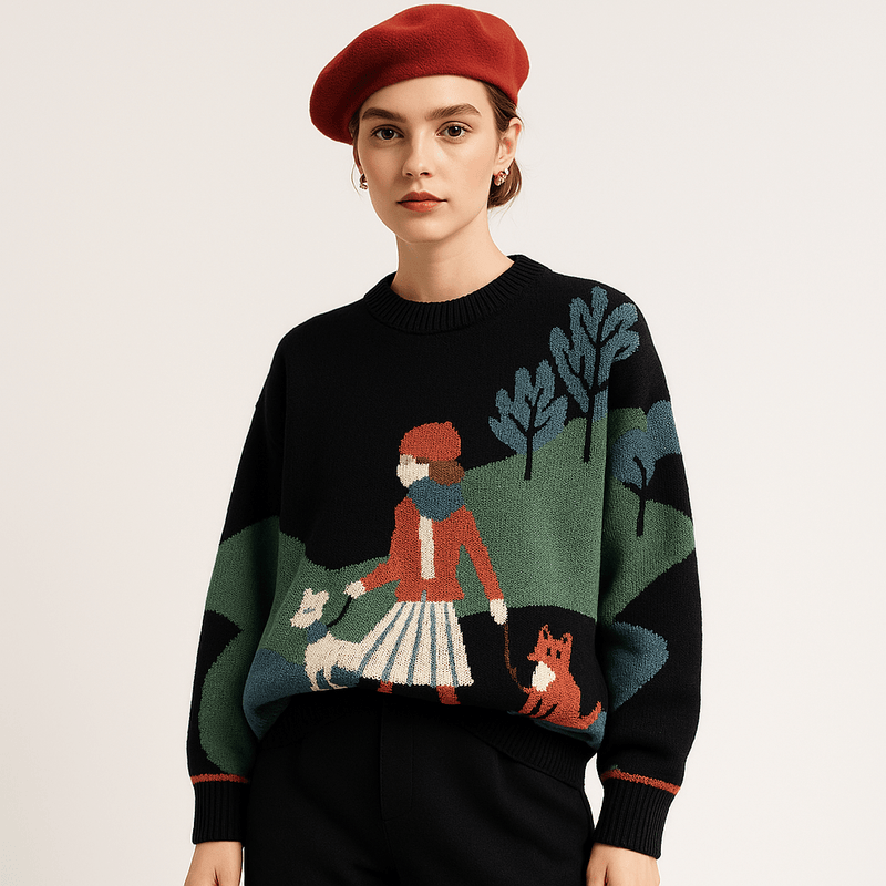 Womens Winter New Core Knitted Bottoms Sweater High Waist 58022 - TUZZUT Qatar Online Shopping