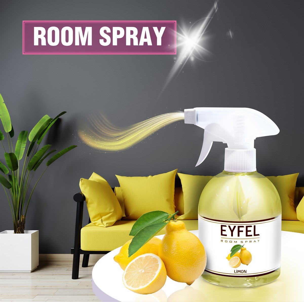 EYFEL Lemon Room Spray 500ml EYFEL Lemon Room Spray 500ml