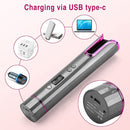 Cordless Auto Hair Curler, Automatic Curling Iron with LCD Display - TUZZUT Qatar Online Shopping