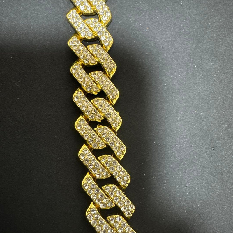 Bust Down Cuban Link Bracelet LB77 - TUZZUT Qatar Online Shopping