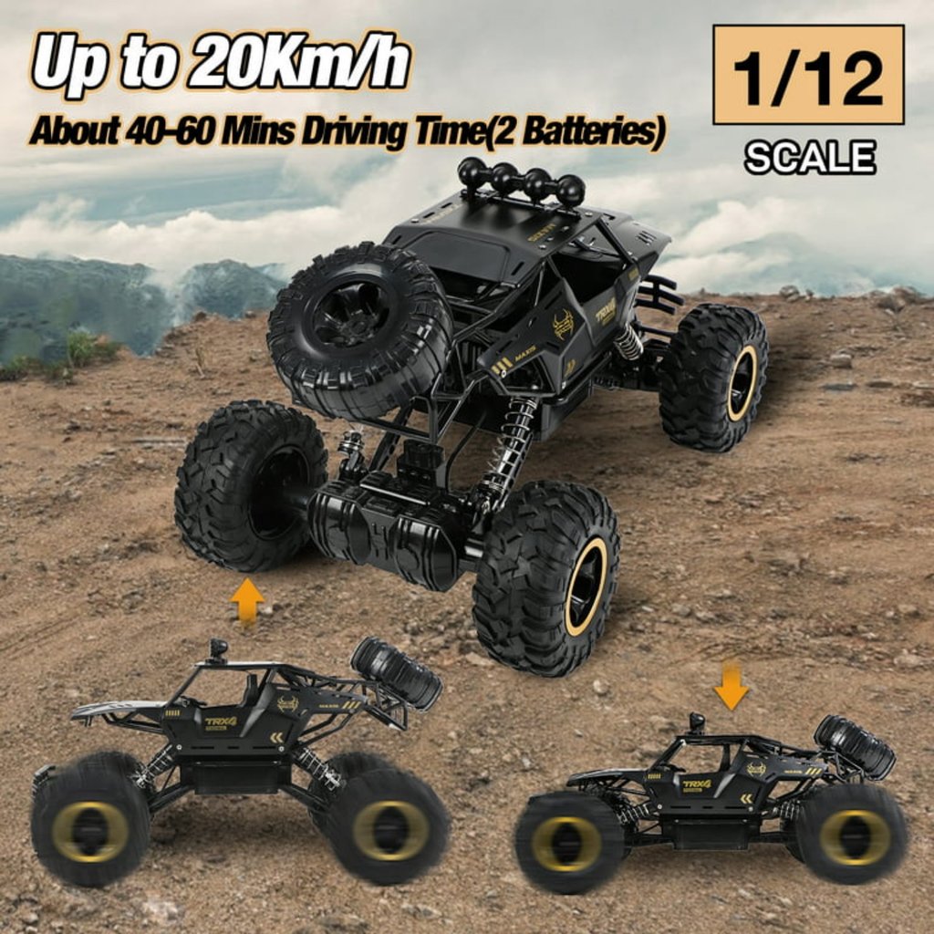 4WD 1:12 Climbing Car 2.4GHz Double Motors Drive Carro Remote Control Model Off-Road Vehicle (37cm) 4WD 1:12 Climbing Car 2.4GHz Double Motors Drive Carro Remote Control Model Off-Road Vehicle (37cm)