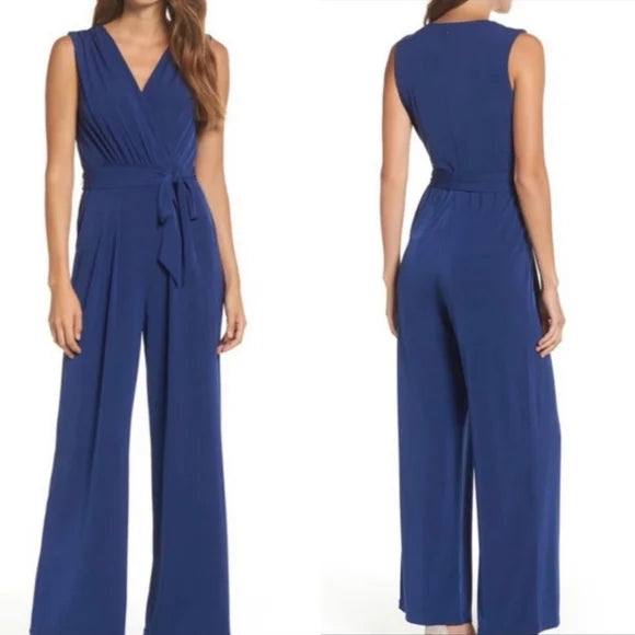 Womens Camuto Blue Wide Leg Sleeveless Jumpsuit Womens Size 32564 M Womens Camuto Blue Wide Leg Sleeveless Jumpsuit Womens Size 32564 M