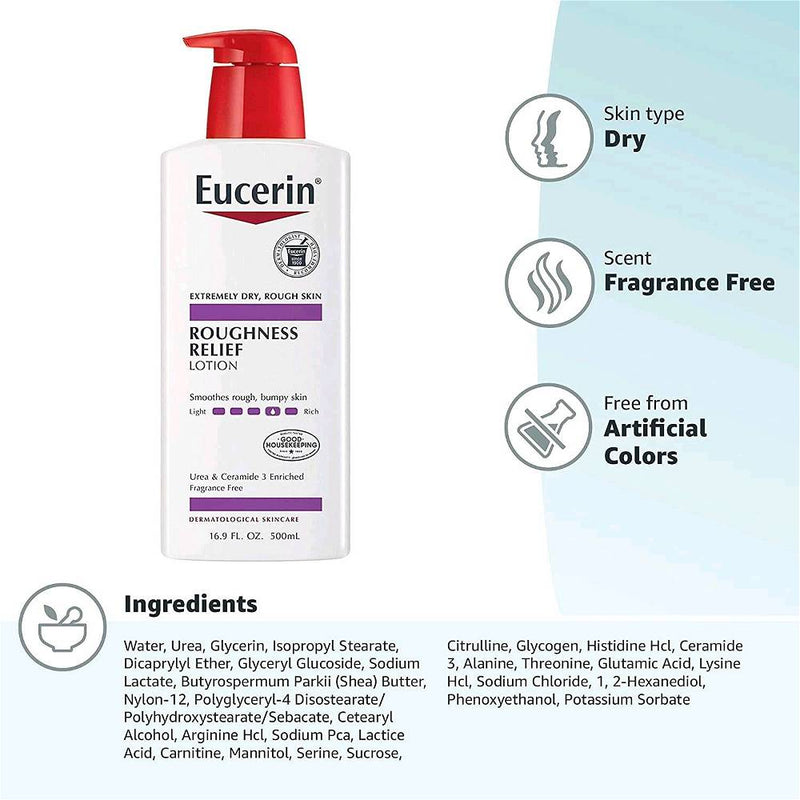 Eucerin Roughness Relief Lotion 500ml for Extremely Dry, Rough Skin