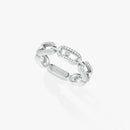 White Gold Diamond Ring DN1004 - TUZZUT Qatar Online Shopping
