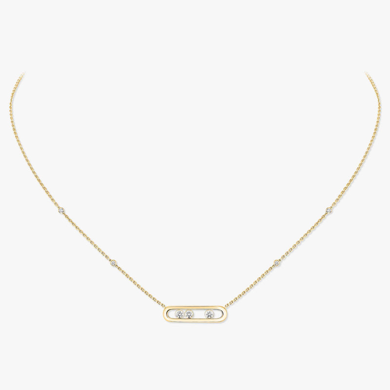 Silver Diamond Necklace DN78569 - TUZZUT Qatar Online Shopping