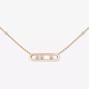 Pink Gold Diamond Necklace DN2004 - TUZZUT Qatar Online Shopping