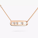 Pink Gold Diamond Necklace DN2004 - TUZZUT Qatar Online Shopping