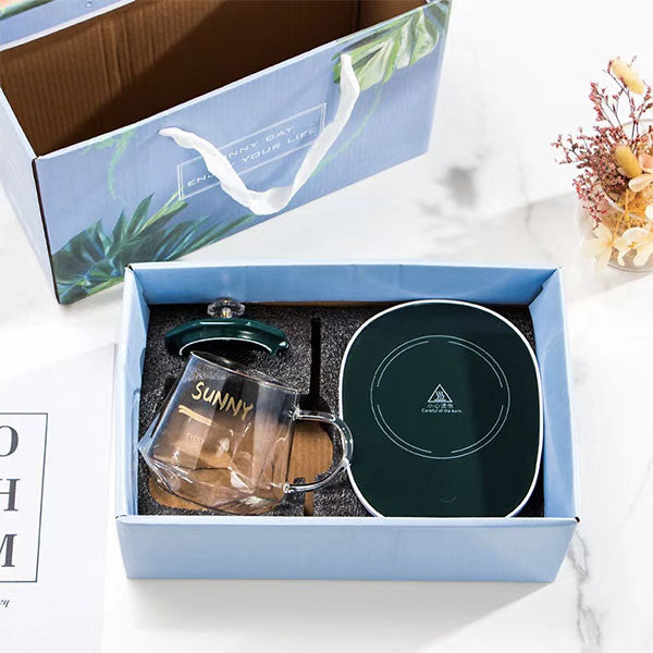 Automatic Mug Warmer Pad With Mug, Lid, Spoon with Gift Packing Automatic Mug Warmer Pad With Mug, Lid, Spoon with Gift Packing