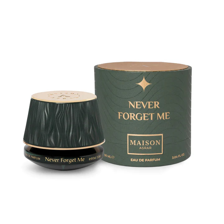 Maison Asrar NEVER FORGET ME – EDP 90ml | Inspired by Armani Prive Vert Malachite - TUZZUT Qatar Online Shopping