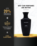 Naseem NOIR Aqua Parfum EDP 100ml  | Long Lasting Luxury Perfume for Men - TUZZUT Qatar Online Shopping