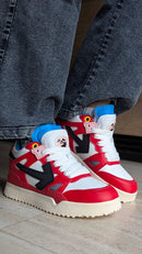 Off white Mid Top Sponge Sneakers 12510 - TUZZUT Qatar Online Shopping