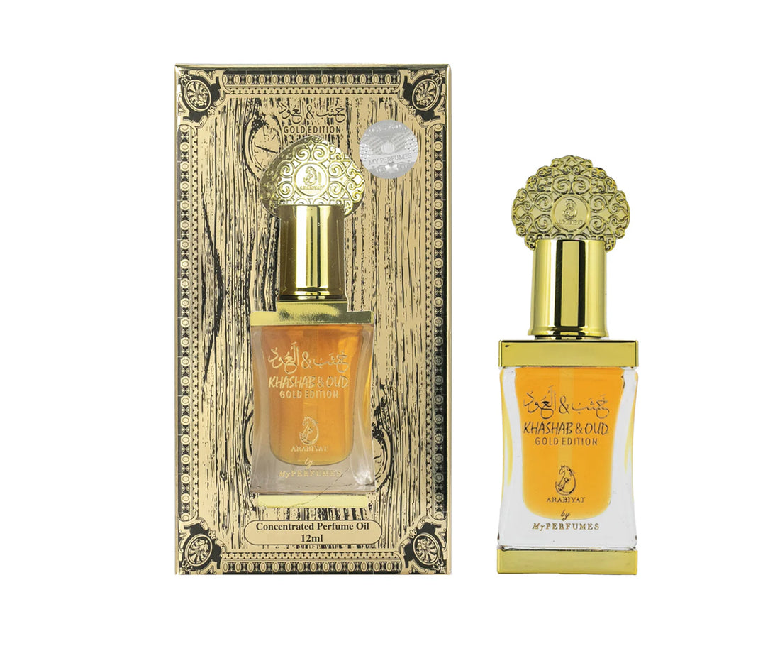 Khashab & Oud Gold Edition Concentrated Perfume Oil 12ml By Arabiyath Khashab & Oud Gold Edition Concentrated Perfume Oil 12ml By Arabiyath