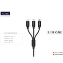 Patek 3 in 1 USB cable 130 cm - TUZZUT Qatar Online Shopping