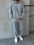 Fashionable Light Gray Tracksuit with Hood TZ1205 - TUZZUT Qatar Online Shopping