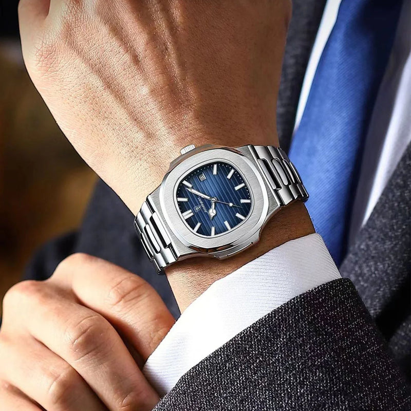 POEDAGAR Men's Luminous Dial Clock Relogio Masculino Quartz Watch