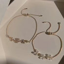 Luxurious Gold Color Adjustable Flower Bracelet Model-14