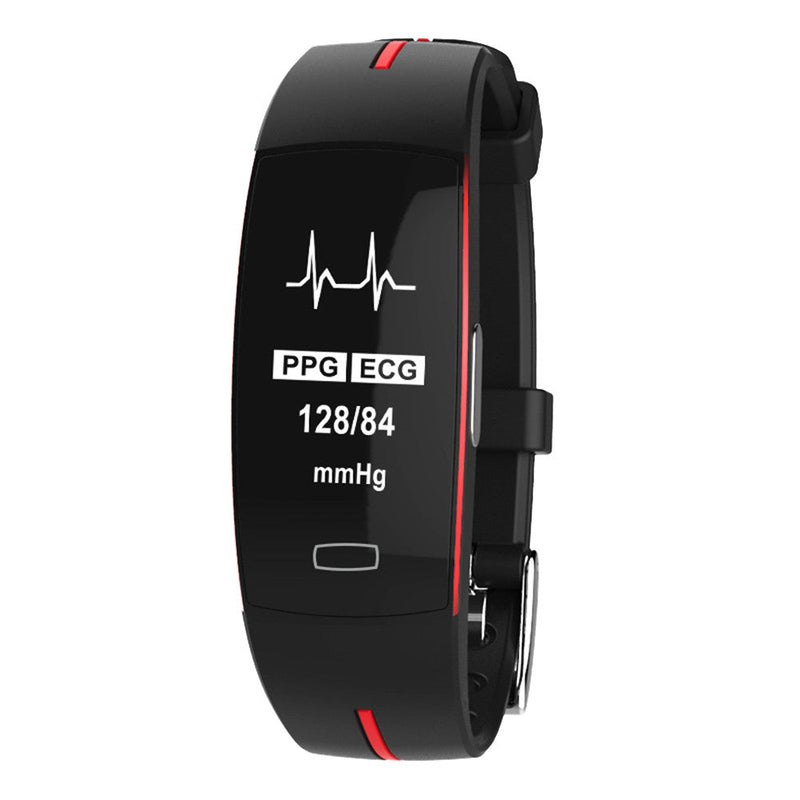 PPG ECG Monitor Blood Pressure Watch Real-time Heart Rate Sport Fitness Tracker Smart Bracelet for IOS Android - TUZZUT Qatar Online Shopping