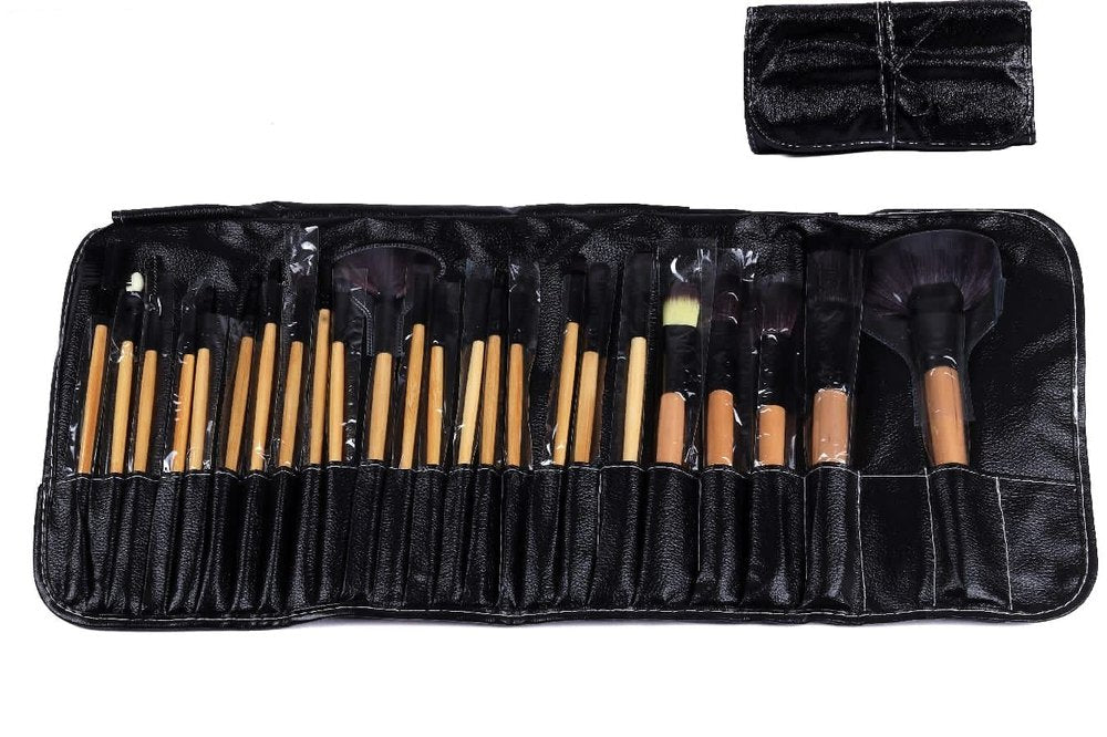 Pencil Wooden 24 PCS Dairy Makeup Brushes Set