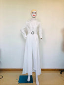 Women V Neck Lace White Jumpsuit B-75494 - TUZZUT Qatar Online Shopping