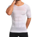 Slimming and Shaping Undershirt, Compression Shirt Short Sleeve, Ion Shaping Vest for Men - TUZZUT Qatar Online Shopping