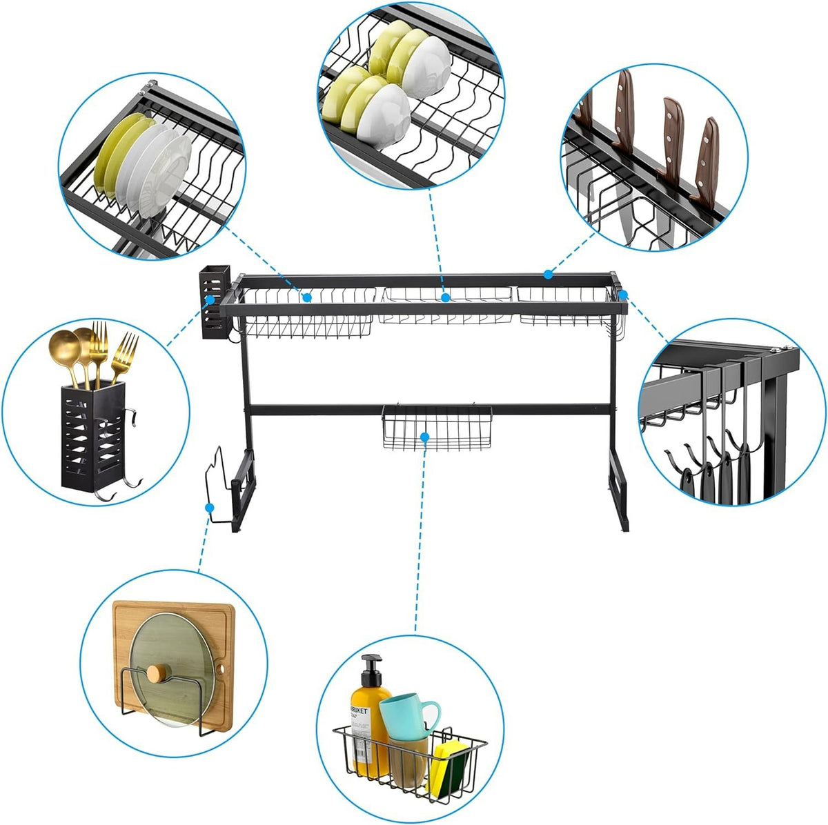 Over the Sink Dish Drying Rack - Kitchen Rack Organizer Over the Sink Dish Drying Rack - Kitchen Rack Organizer