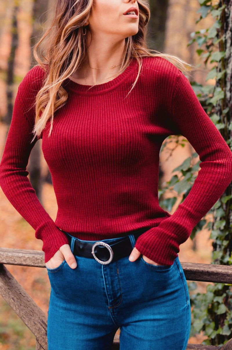 Women's Knitted Roundneck Sweater - RNS02