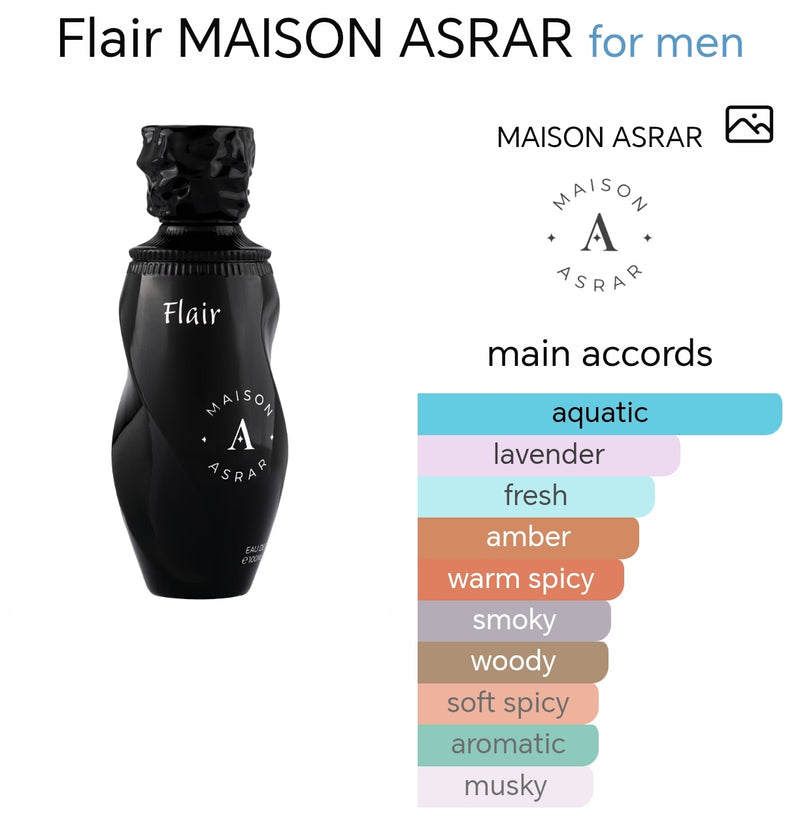 Maison Asrar FLAIR – EDP 100ml | Inspired by Dior Sauvage Elixir - TUZZUT Qatar Online Shopping