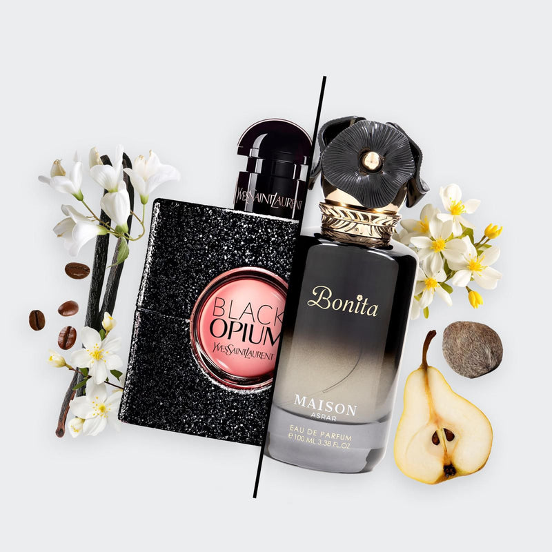 Maison Asrar BONITA – EDP 100ml | Inspired by Black Opium Yves Saint Laurent - TUZZUT Qatar Online Shopping