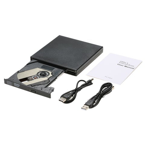 USB 2.0 Portable Slim External DVD-RW/CD-RW Optical Disc Drive Reader Writer Player - TUZZUT Qatar Online Shopping