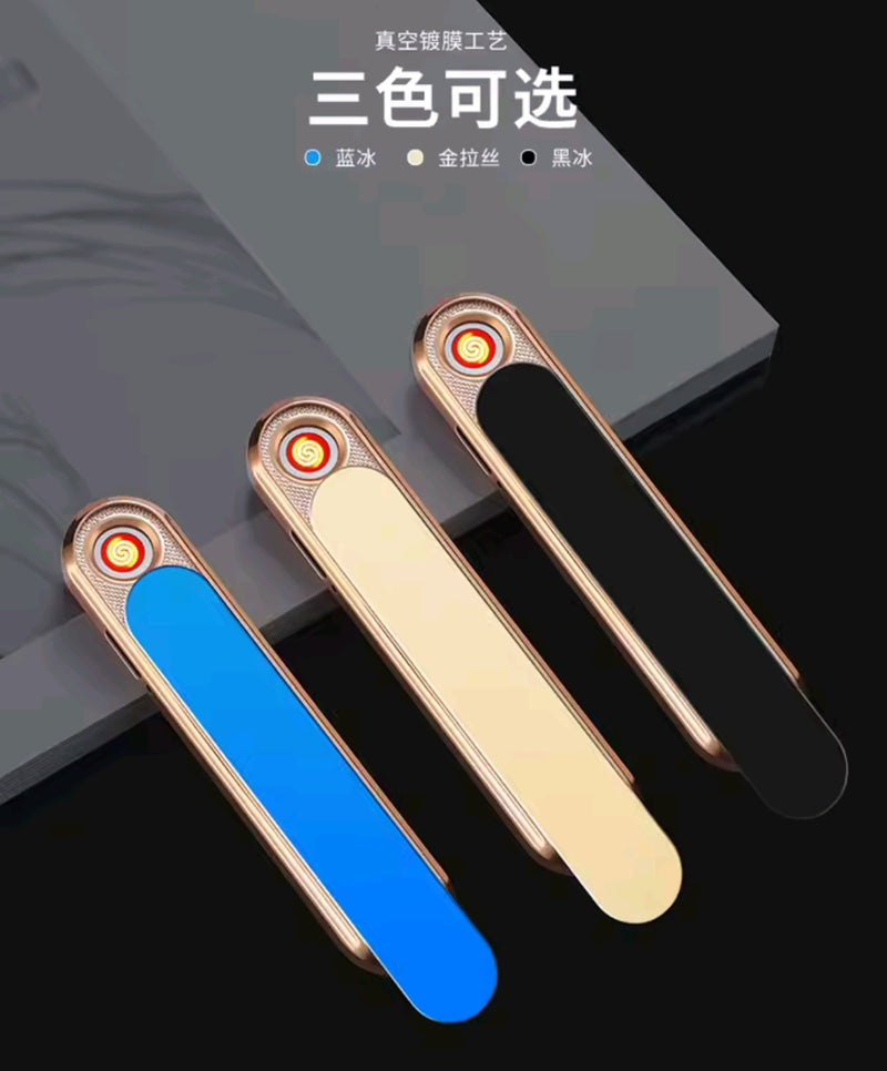 Metal USB Rechargeable Cigarette Lighter Ultra-Thin - YQ056-3060 - TUZZUT Qatar Online Shopping