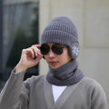 Winter Knitted Hat Cap Earmuff with Neck Warmer - 4047