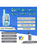 2-Pcs Kids Video Walkie Talkies with Camera & LCD Screen – Rechargeable, No WiFi/SIM, Long-Range Intercom Toy (Blue & Pink) - TUZZUT Qatar Online Shopping