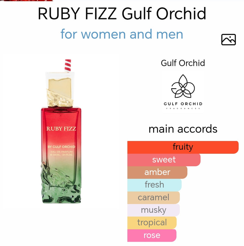 Ruby Fizz EDP Perfume 100ml by Gulf Orchid | Inspired by Eden Juicy Apple 01 Kayali Fragrances - TUZZUT Qatar Online Shopping