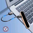 Metal USB Rechargeable Cigarette Lighter Ultra-Thin - YQ056-3060 - TUZZUT Qatar Online Shopping