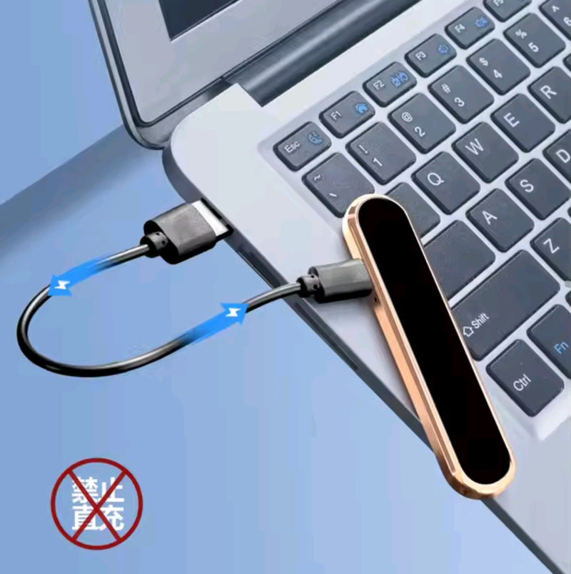 Metal USB Rechargeable Cigarette Lighter Ultra-Thin - YQ056-3060 - TUZZUT Qatar Online Shopping