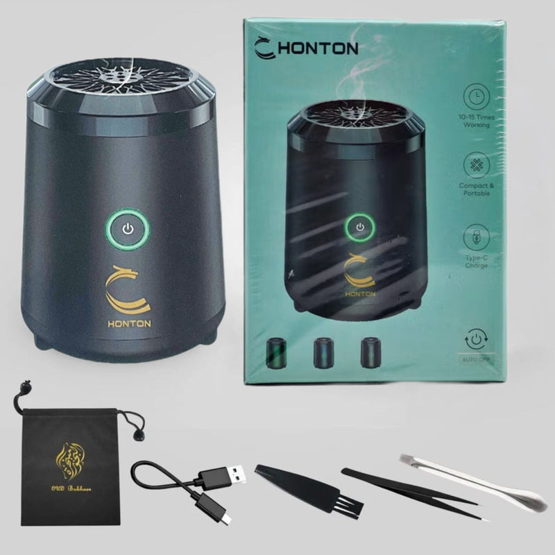 Honton BK-18 Portable Bakhoor Burner - Mini Incense Burner for Car & Home - TUZZUT Qatar Online Shopping