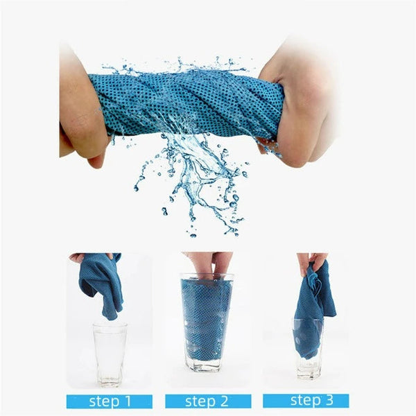 Sport Cool Towel Instantly Refresh 100x30 cm (Assorted Colours) - TUZZUT Qatar Online Shopping