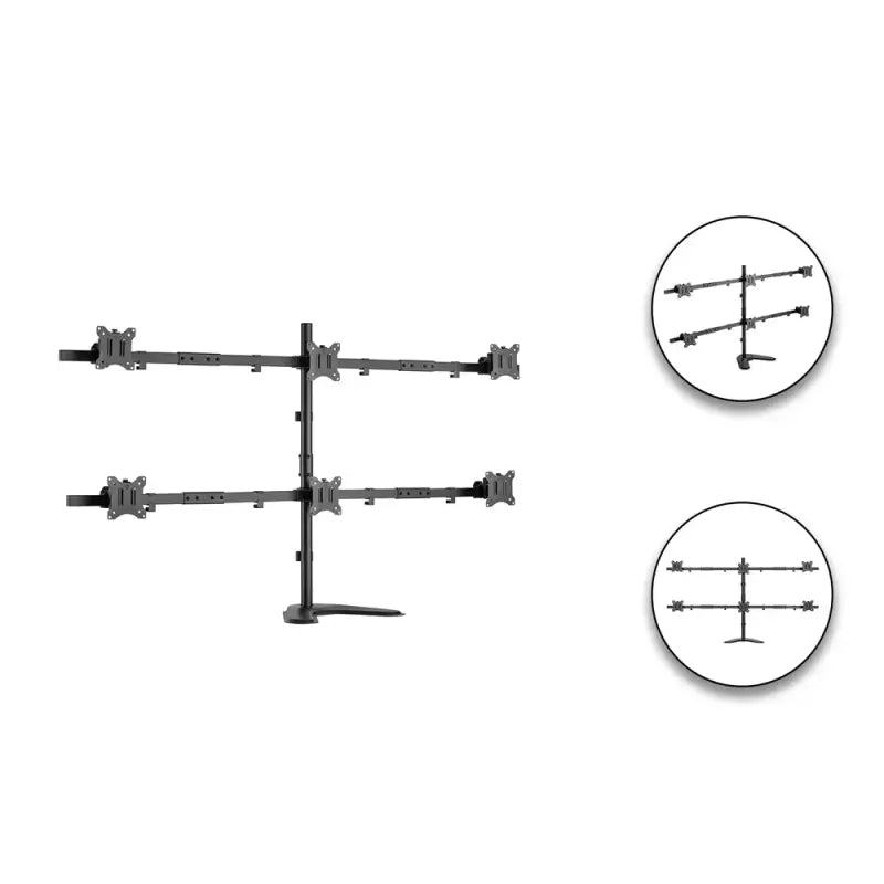 Free Standing Pole Mount Six-Screen Monitor Mount Tabletop Stand SH57 T06 (Fits Most 17″–32″ Screens) - TUZZUT Qatar Online Shopping