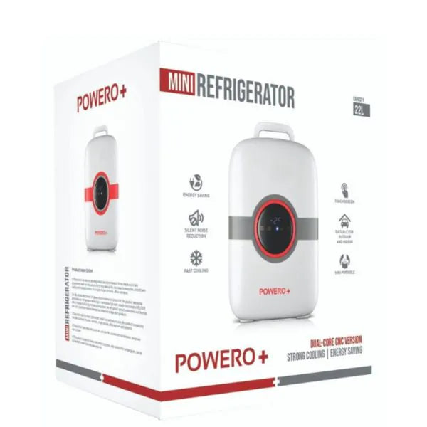 PowerO+ Portable 22L Mini Refrigerator Dual core CNC Version - TUZZUT Qatar Online Shopping