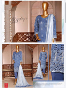 Ayzal 3 PIECE - DIGITAL PRINTED CHIKANKARI LAWN Suit - CL348 - TUZZUT Qatar Online Shopping