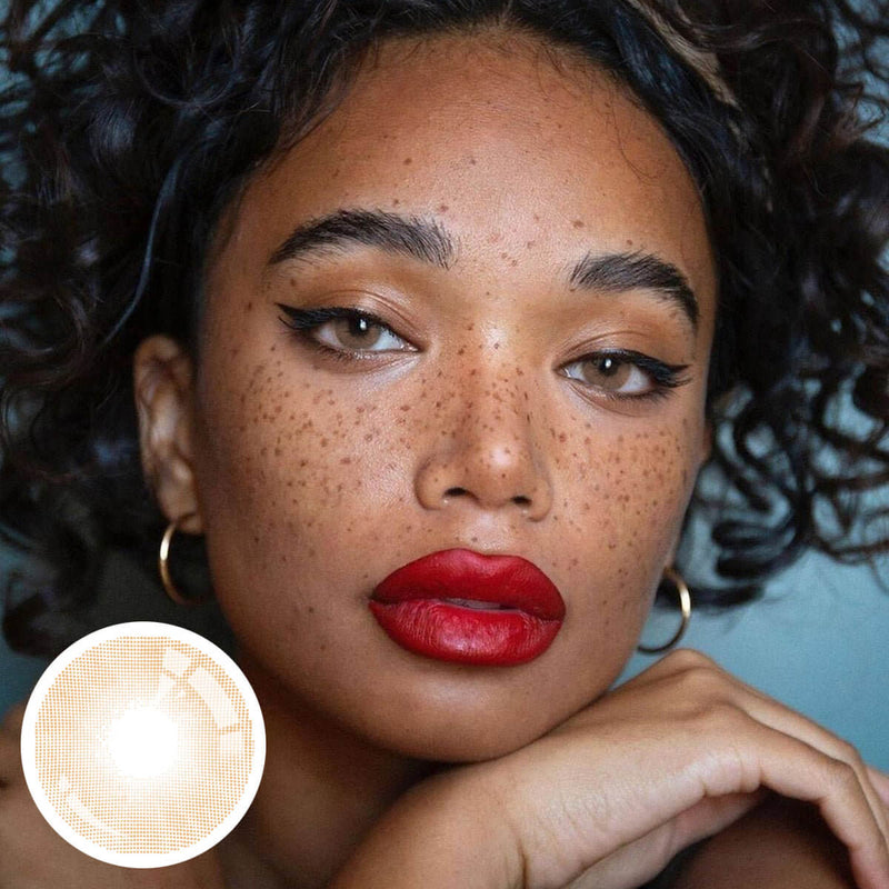 Unibling Polar Light Brown Contact Lenses for Eyes (1 Pair) - TUZZUT Qatar Online Shopping