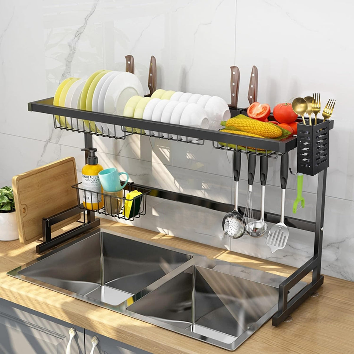 Over the Sink Dish Drying Rack - Kitchen Rack Organizer Over the Sink Dish Drying Rack - Kitchen Rack Organizer