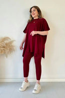 Women Plus Size Loose Knitted Casual Two Piece Set 71743 - TUZZUT Qatar Online Shopping