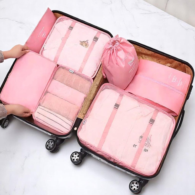 10 Pcs Set Travel Packing Luggage Organizer Bags - TUZZUT Qatar Online Shopping