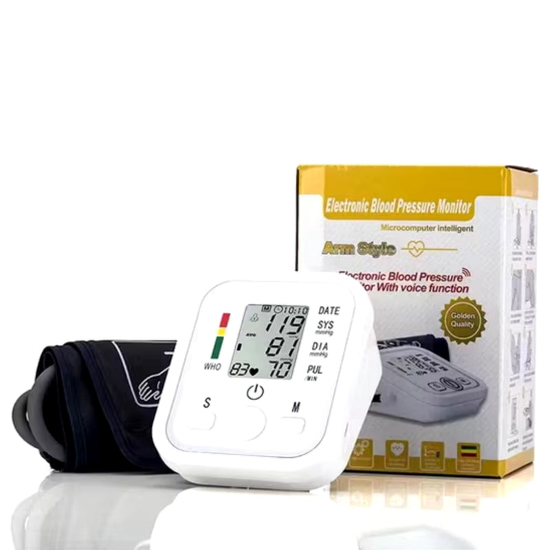 Automatic Upper Arm Blood Pressure Monitor With LCD Digital Display